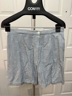 White Stag Light Blue Pinstripe Bermuda Shorts